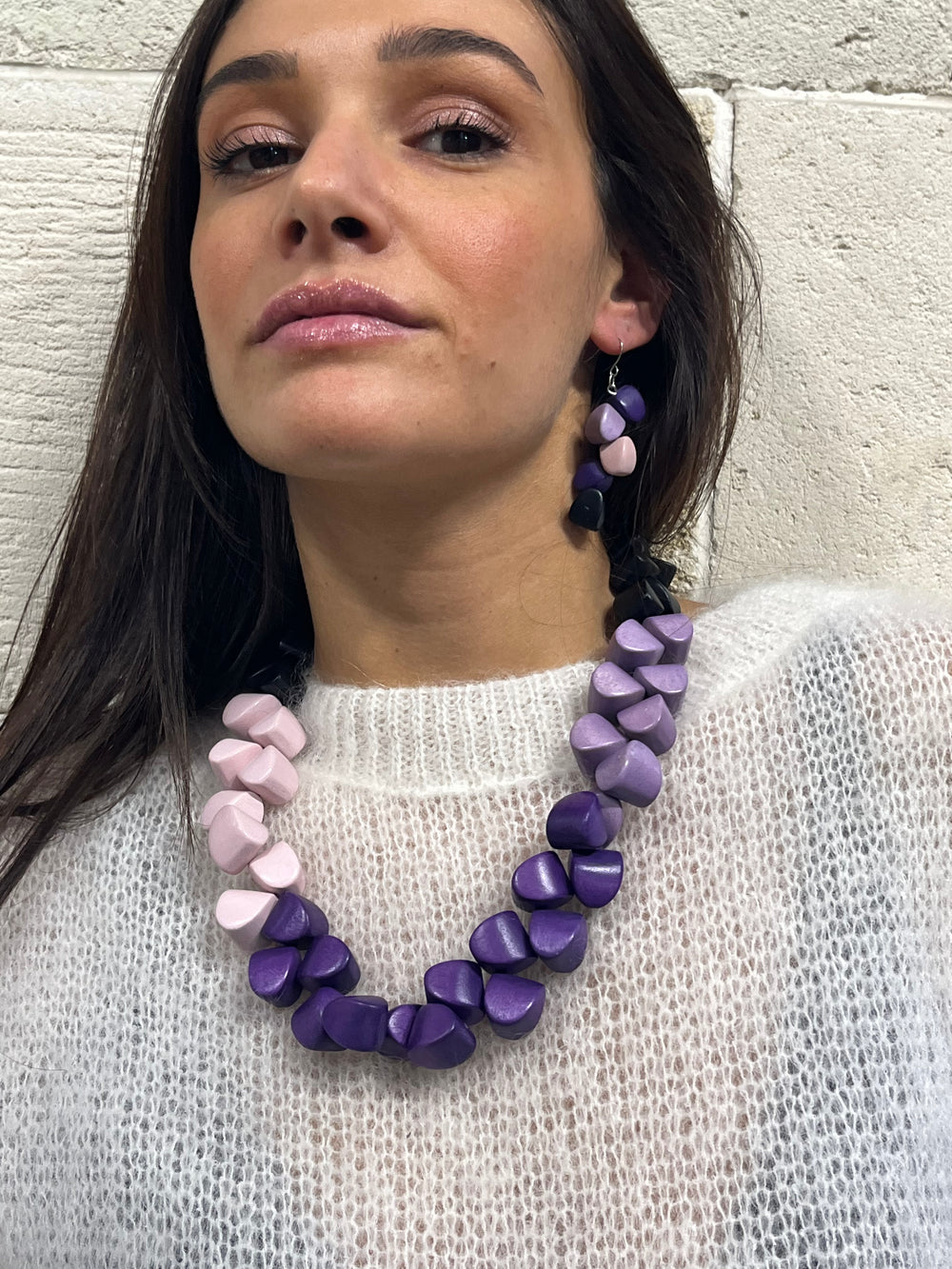 Collana cordino azzurro con perle e rondelle - Gioielli - Collane
