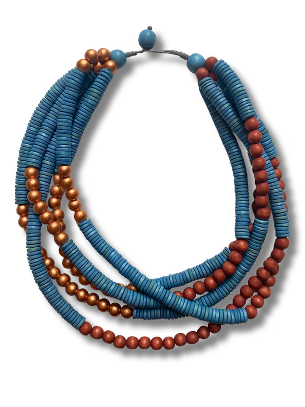Kazakhstan Metallic necklace