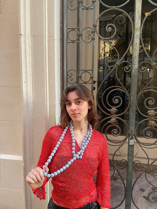 Collana legno e stoffa Josy Big