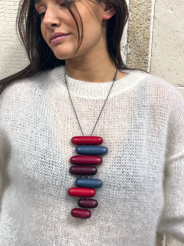 Collana lunga legno Bahamas