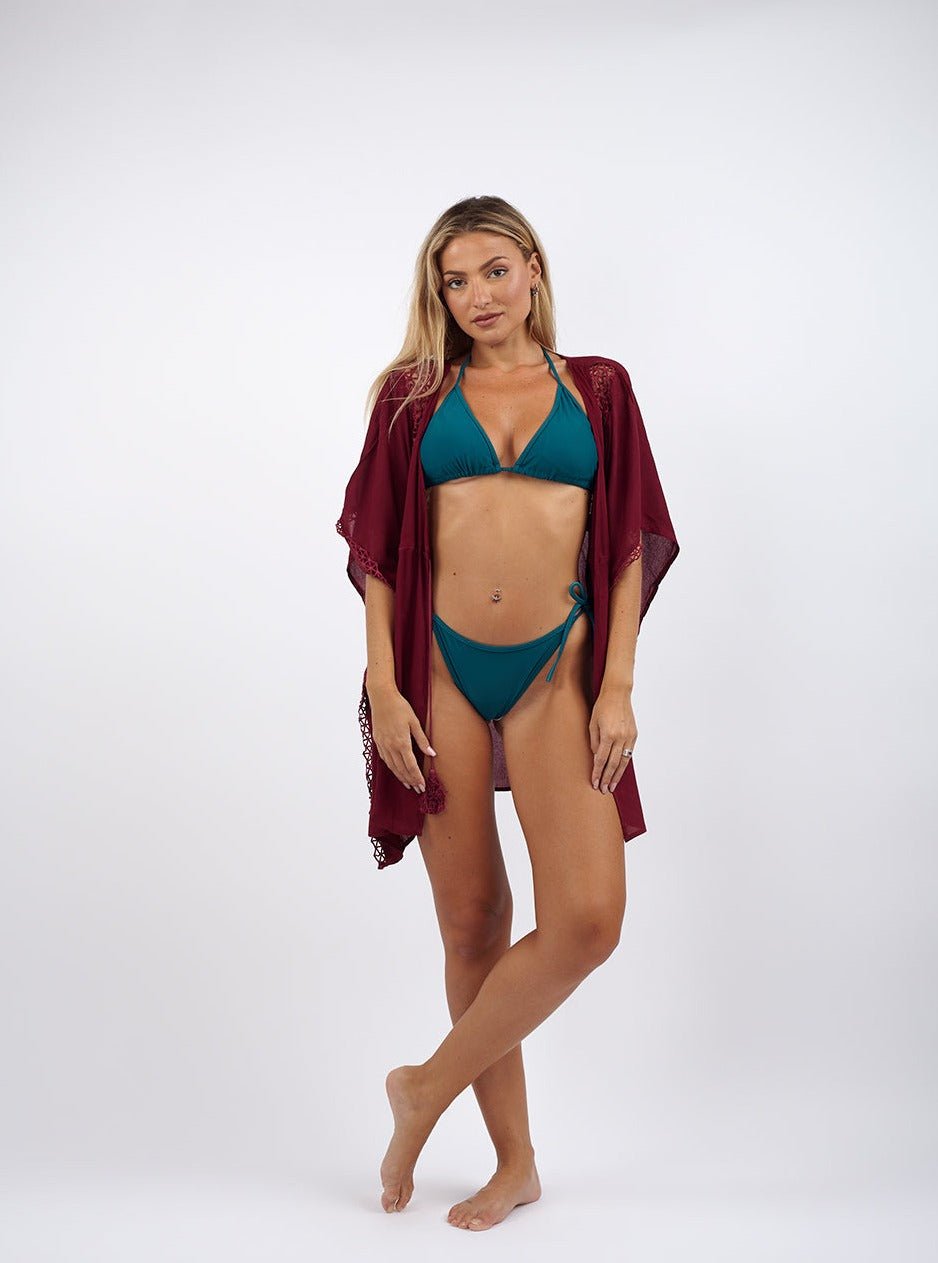 Bikini reggiseno e slip laccetti brasiliano Rio - petrolio - Bijondo