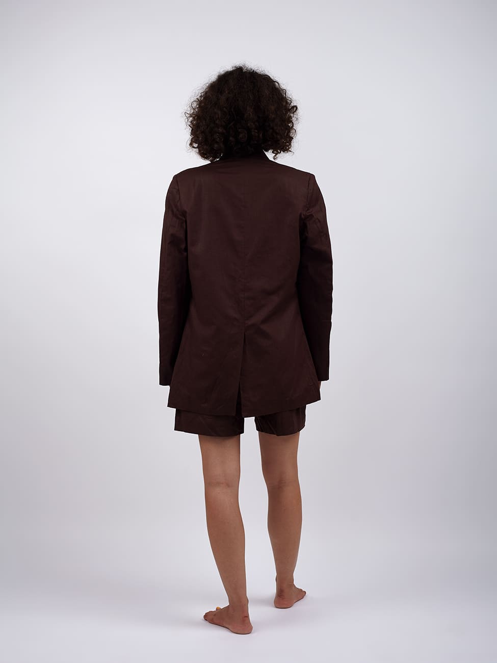 Blazer Lino Shanti Ji - marrone - Bijondo