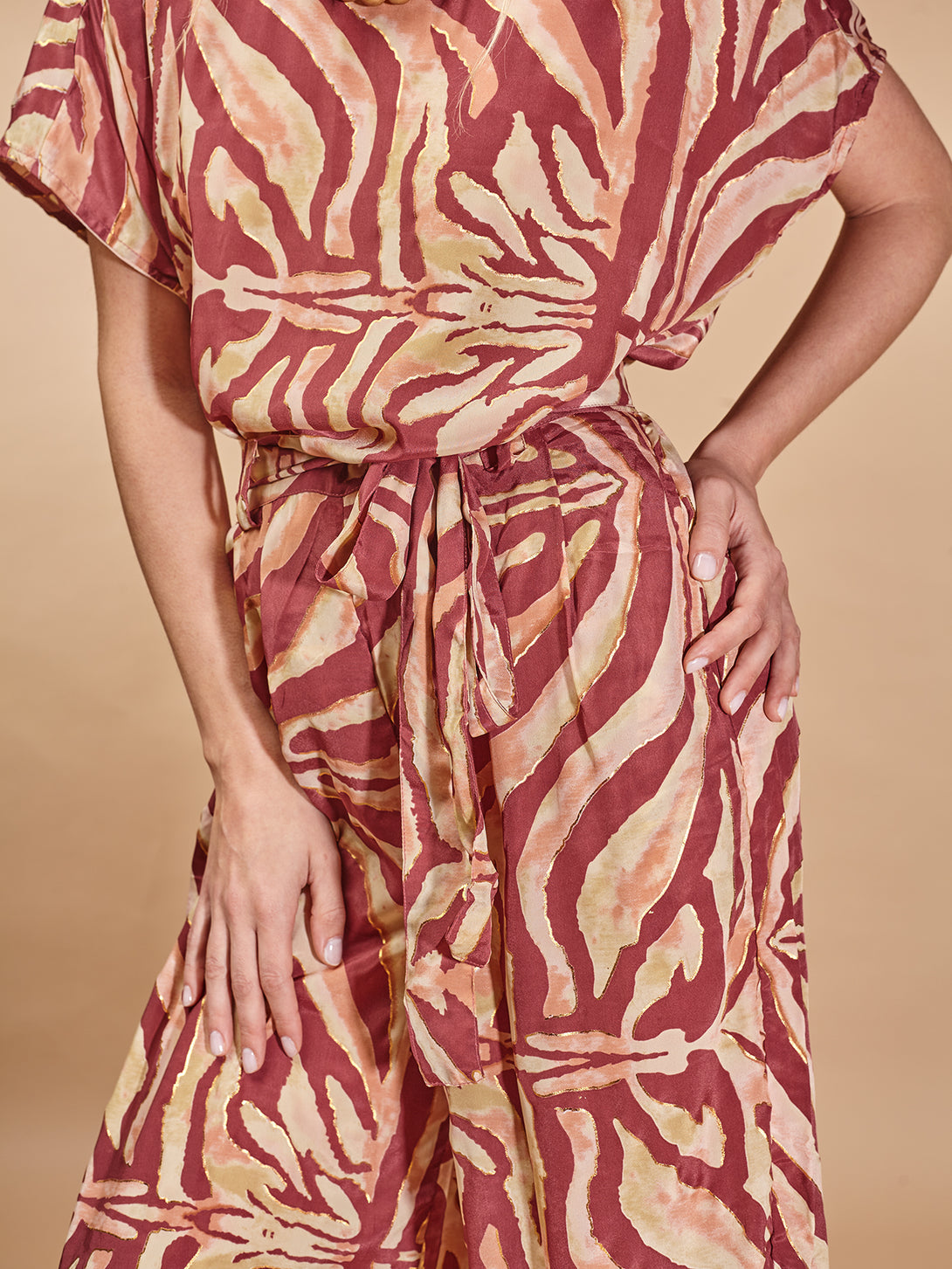 Blusa Seta laminata oro Brenda-top-WhyY-Bijondo