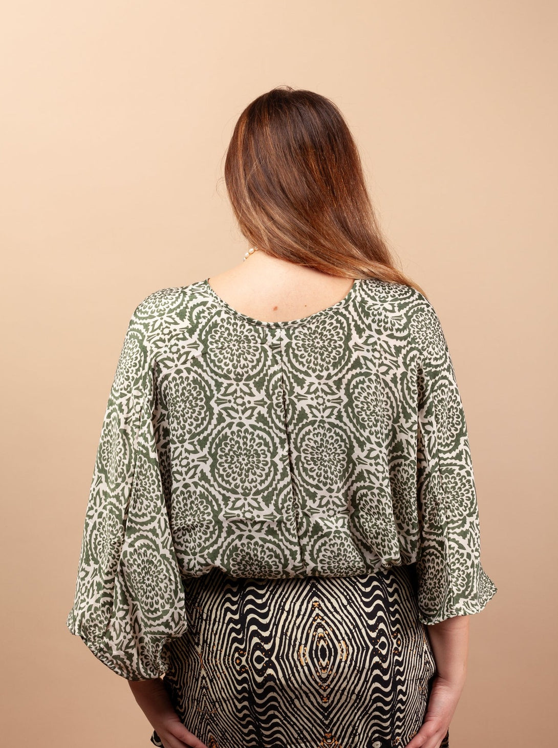 Blusa over seta manica pipistrello Celine-Top-WhyY-Bijondo