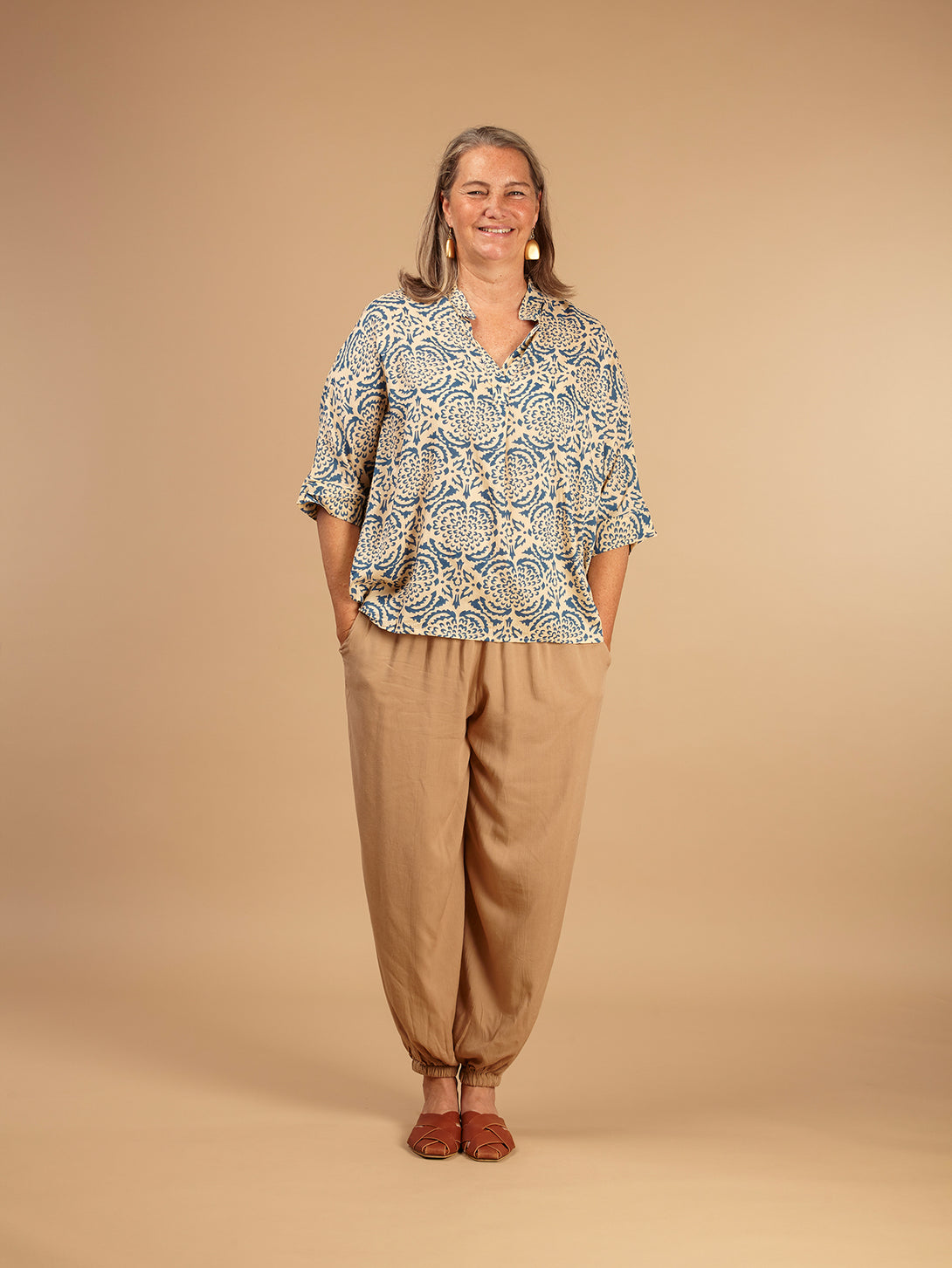 Blusa oversized, leggera Christa-camicia-Bijondo-Bijondo