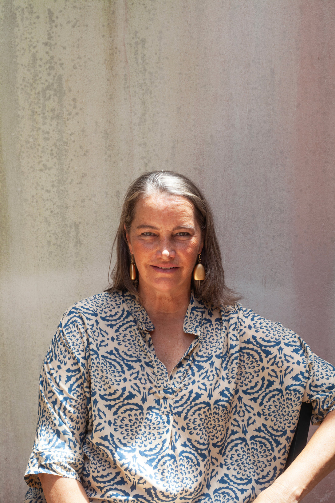 Blusa oversized, leggera Christa-camicia-Bijondo-celeste-taglia unica-Bijondo