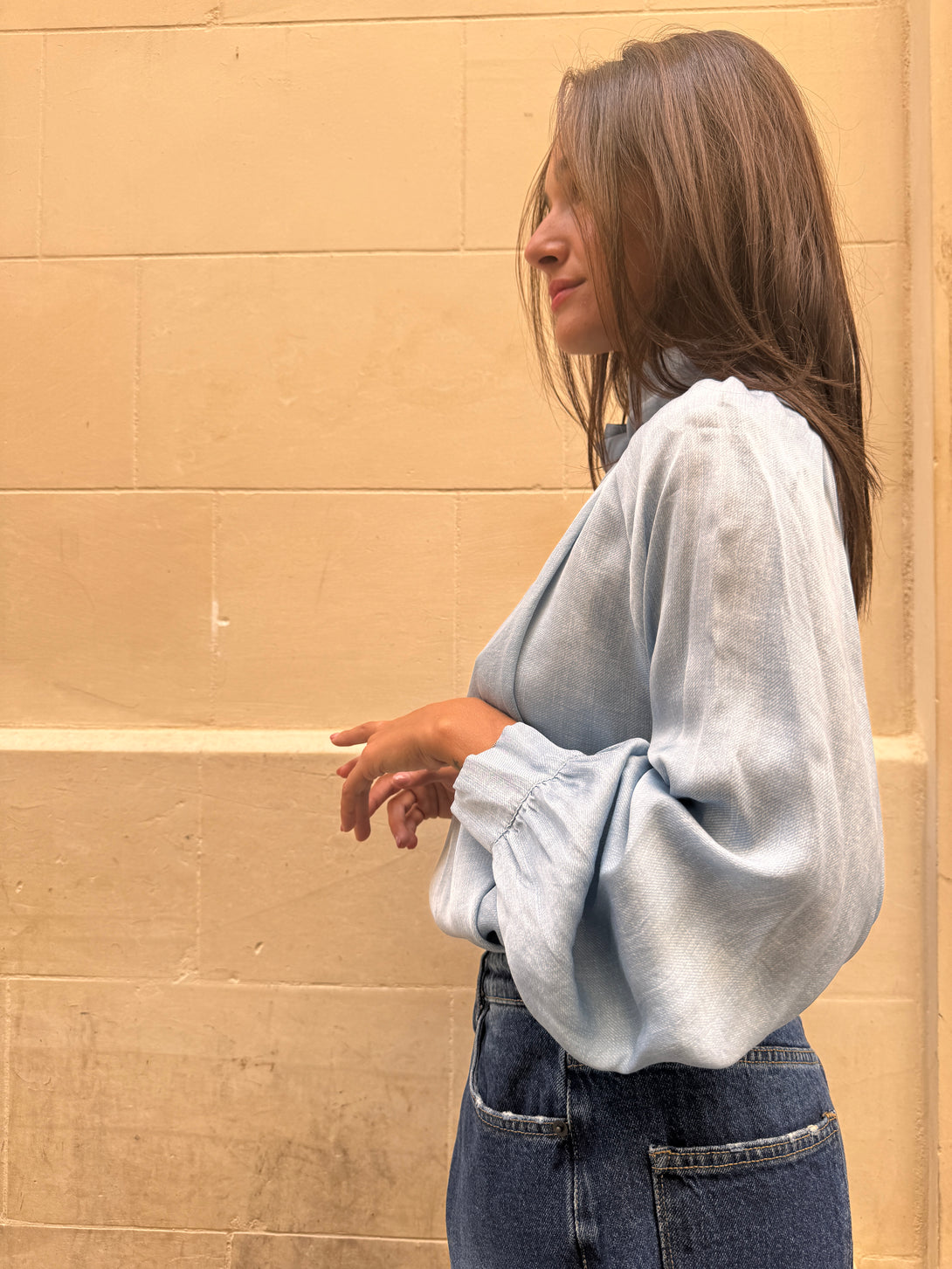 Blusa viscosa fiocco collo Seraphina-camicia-Bijondo-Bijondo