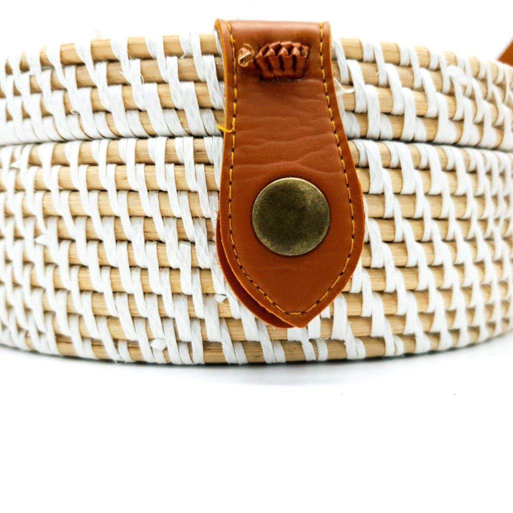 Borsa Rattan - bianco - Bijondo
