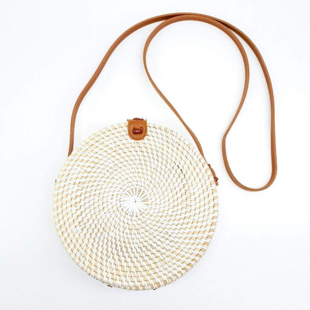 Borsa Rattan - bianco - Bijondo