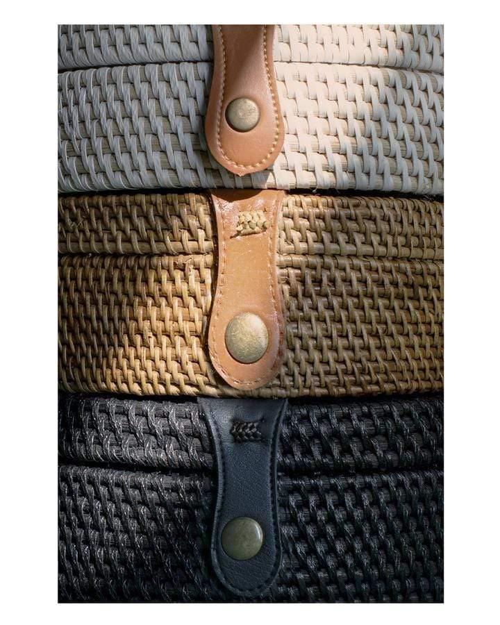 Borsa Rattan - giallo - Bijondo