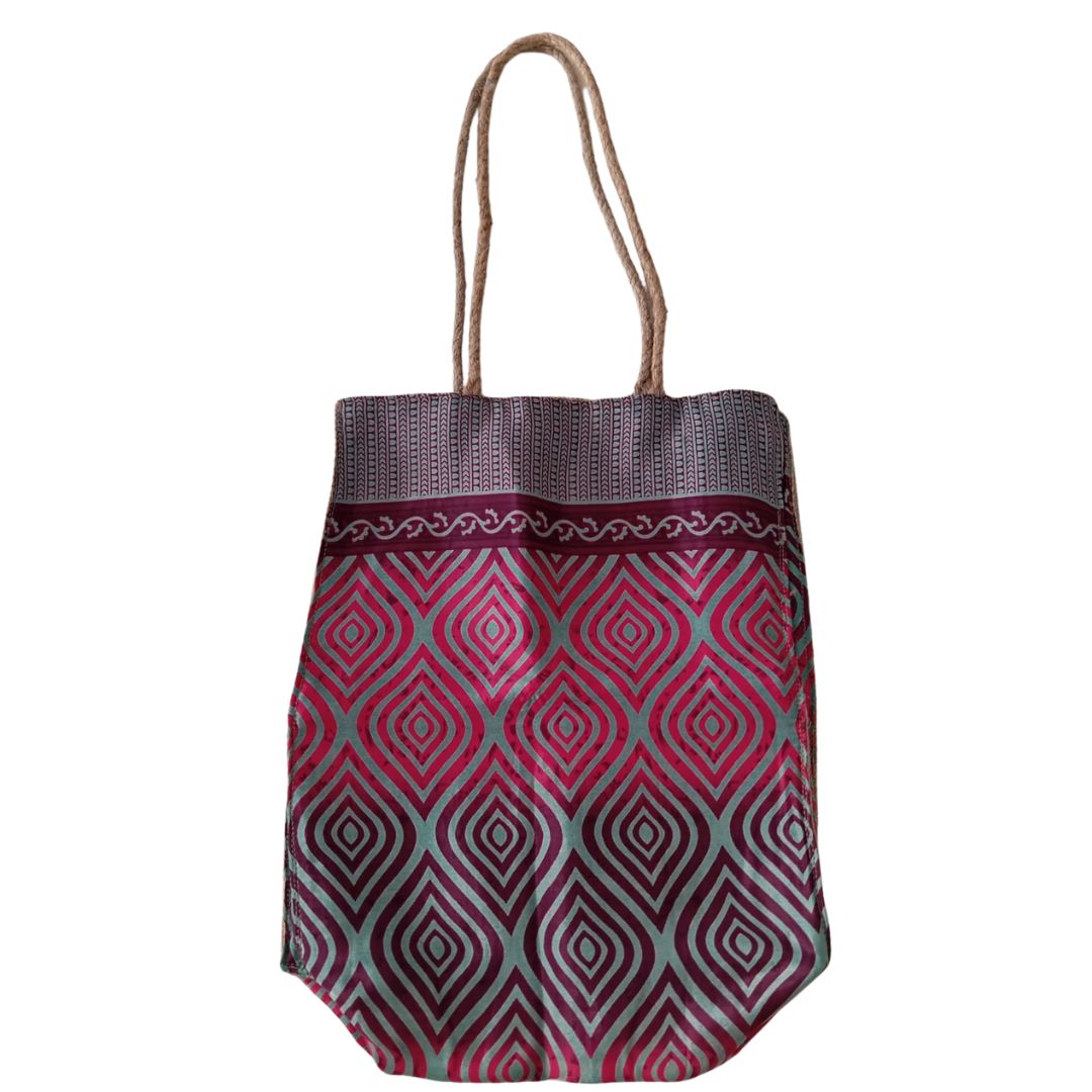 Borsa Seta e Juta-giallo-Bijondo