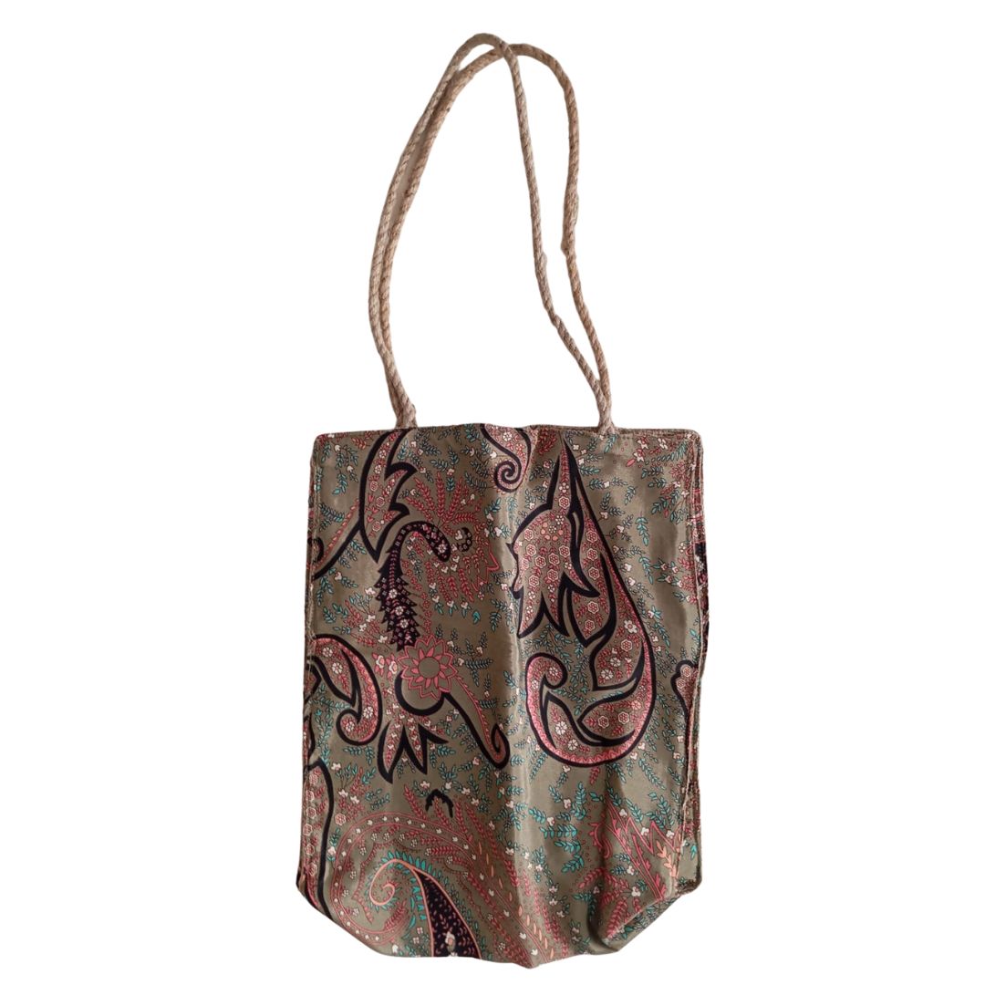 Borsa Seta e Juta-giallo-Bijondo