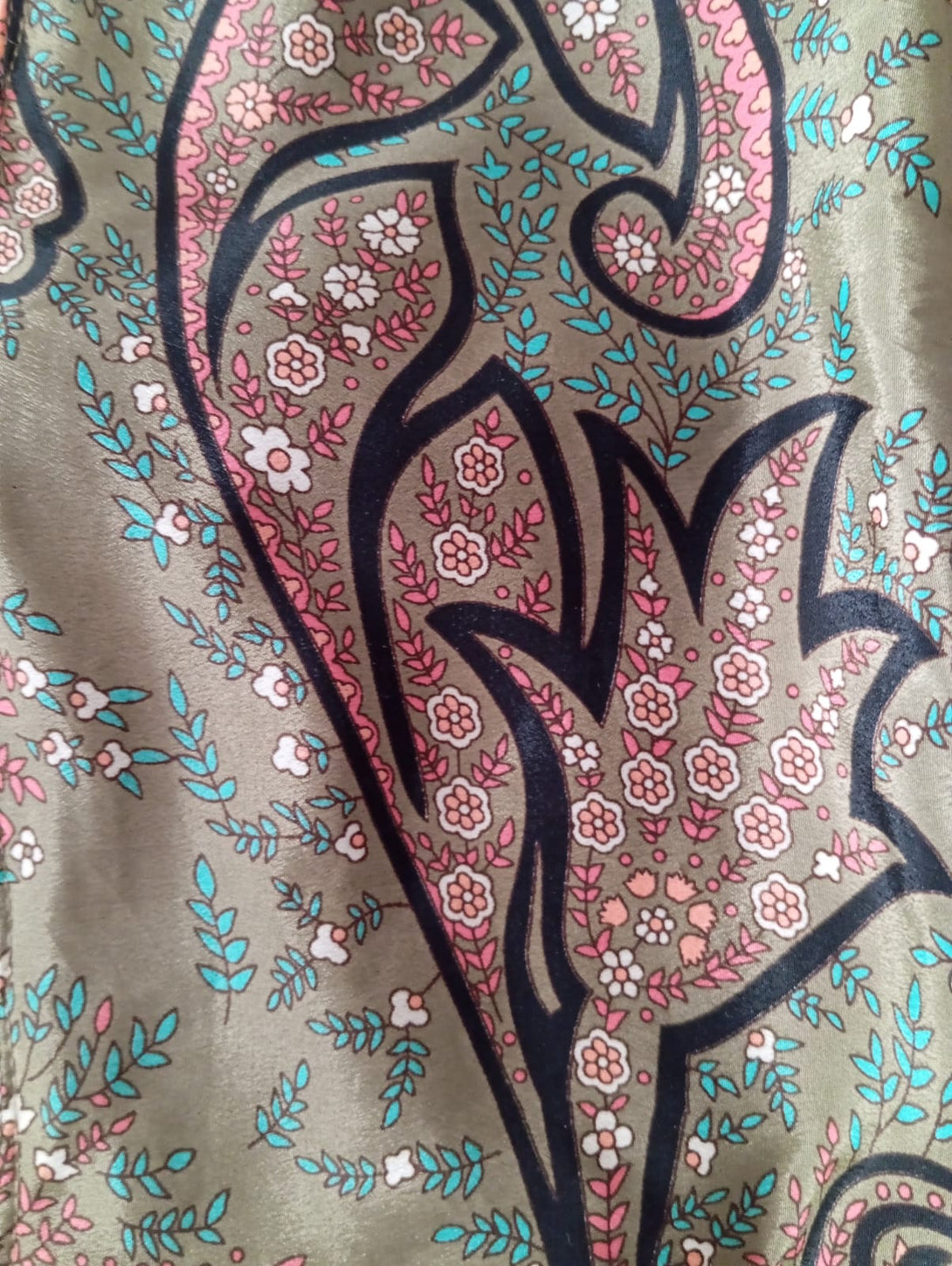 Borsa Seta e Juta-verde-Bijondo