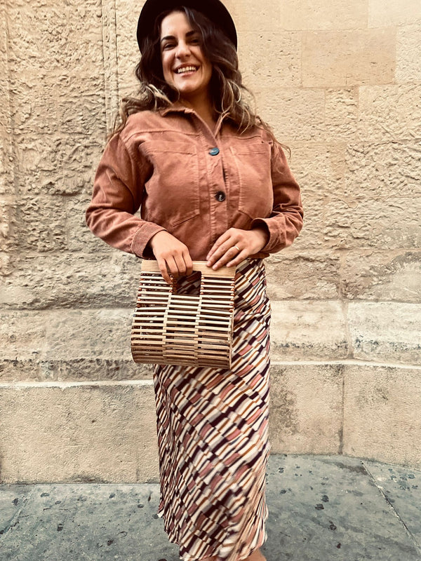 Borsa a mano bamboo Yuki-naturale-Bijondo