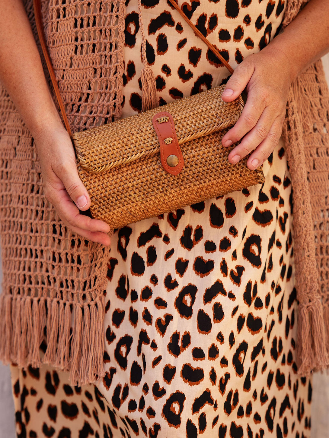 Borsa rattan rettangolare Julia-naturale-Bijondo