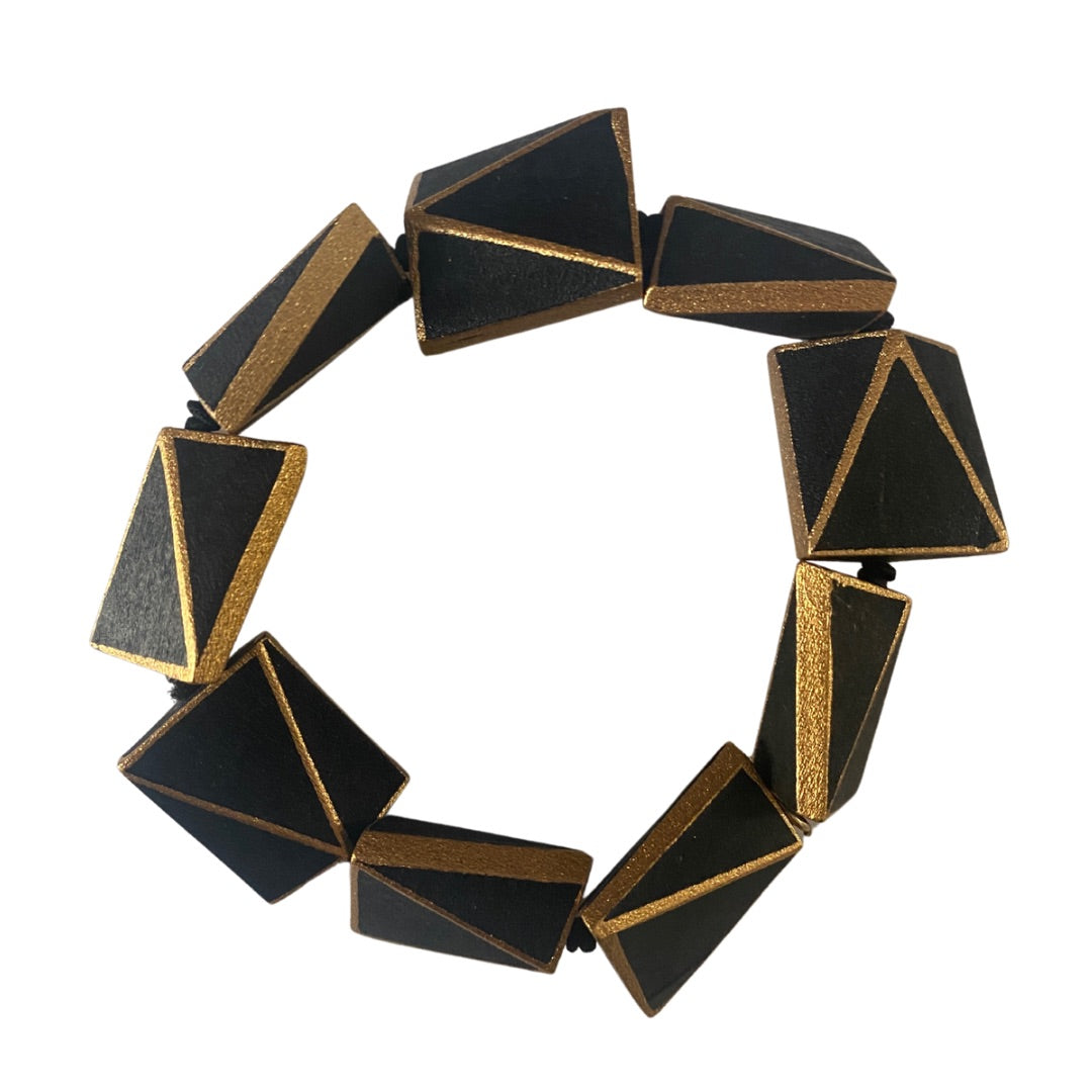 Bracciale Andorra legno metallic-nero-Bijondo