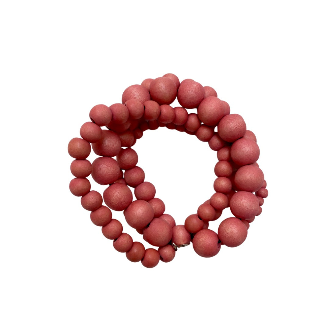 Bracciale Brasile Legno-salmone-Bijondo