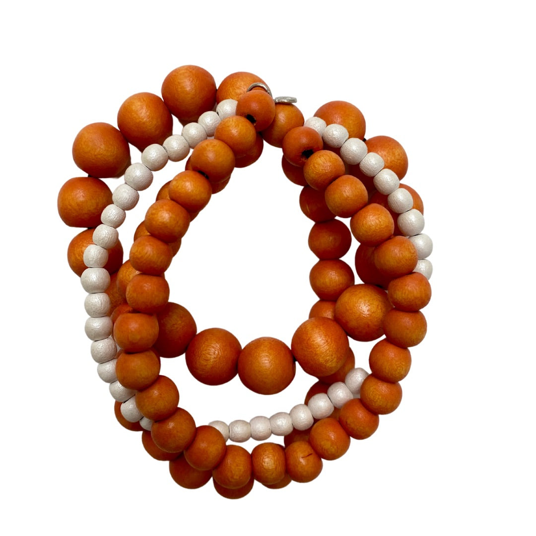 Bracciale Brasile Metallic-arancione-bianco-Bijondo