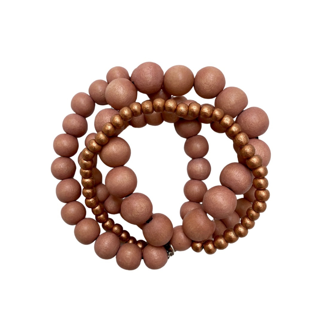 Bracciale Brasile Metallic-rosa quarzo-Bijondo