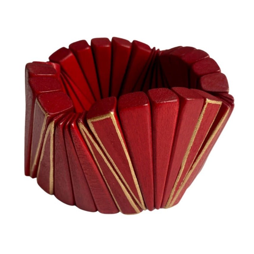 Bracciale Kiara legno - rosso - Bijondo