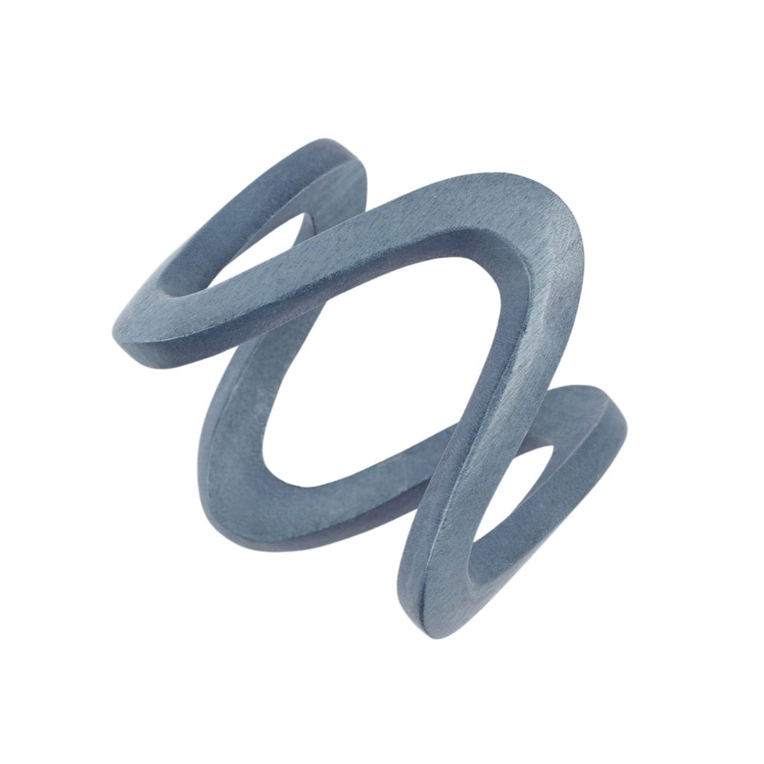 Bracciale Legno design Nilo - blu denim - Bijondo