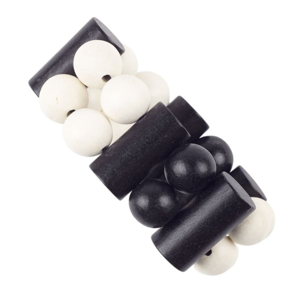 Bracciale Legno elasticizzato Chichén Itzá - nero - Bijondo