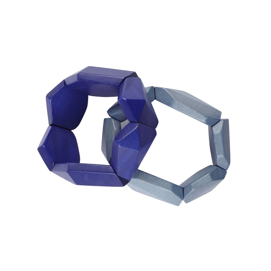 Bracciale Legno elasticizzato Diamond - viola - Bijondo