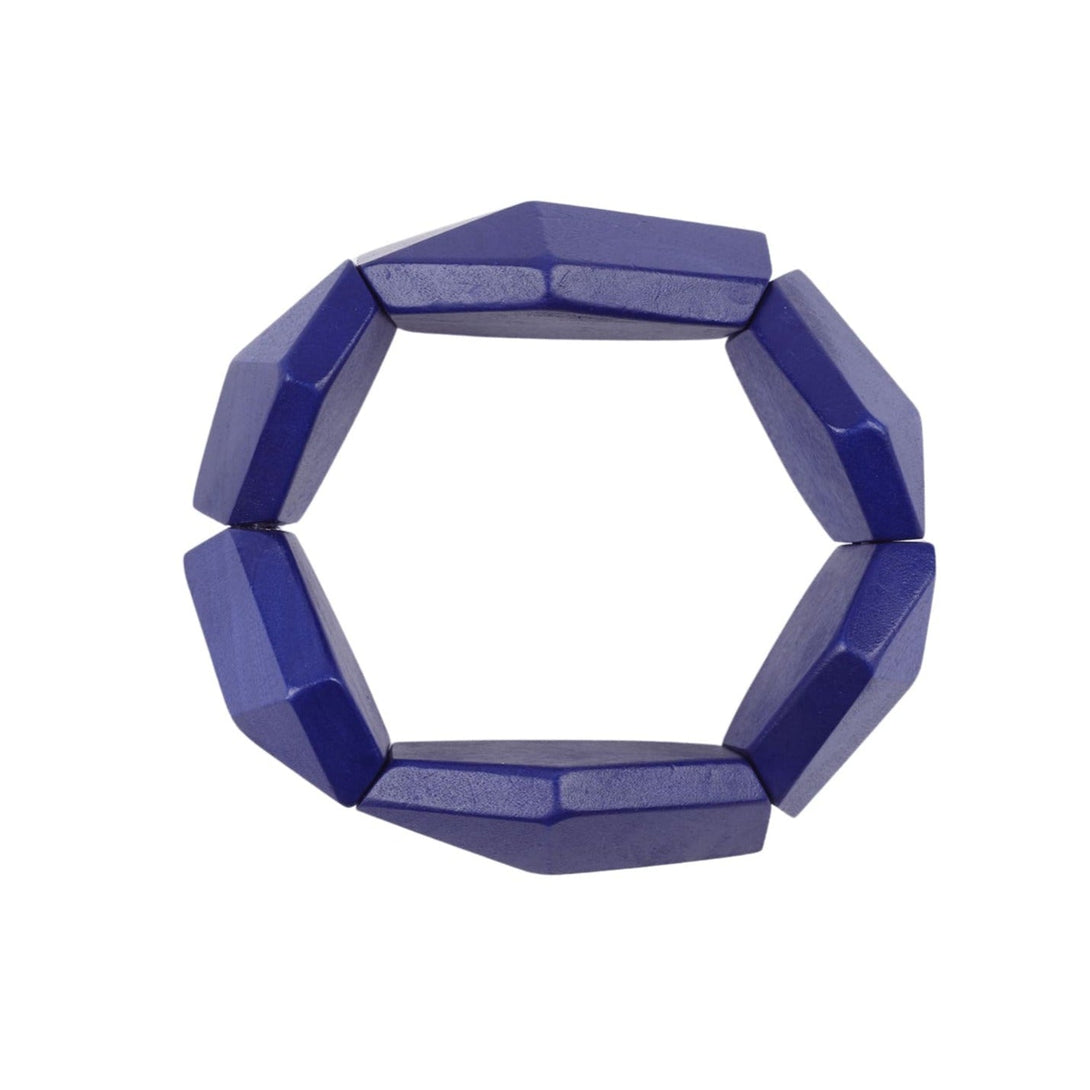 Bracciale Legno elasticizzato Diamond - viola - Bijondo