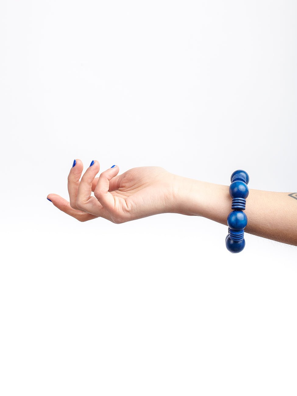 Bracciale Legno elasticizzato Gullfoss - blu - Bijondo