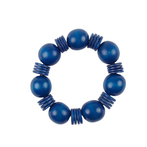 Bracciale Legno elasticizzato Gullfoss - blu - Bijondo