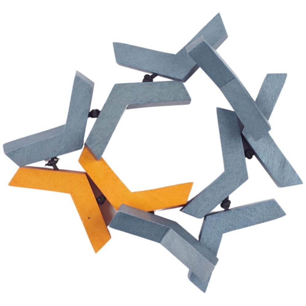 Bracciale Legno elasticizzato Olivia - giallo narciso - Bijondo