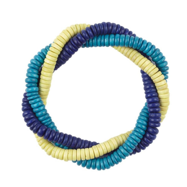 Bracciale Legno elasticizzato Petra - giallo - Bijondo