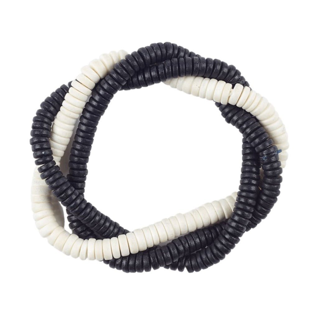 Bracciale Legno elasticizzato Petra - nero - Bijondo