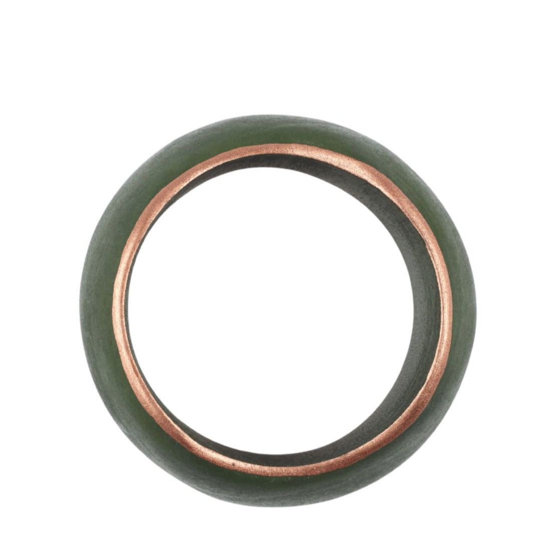 Bracciale Legno grande rigido Danubio - verde - Bijondo