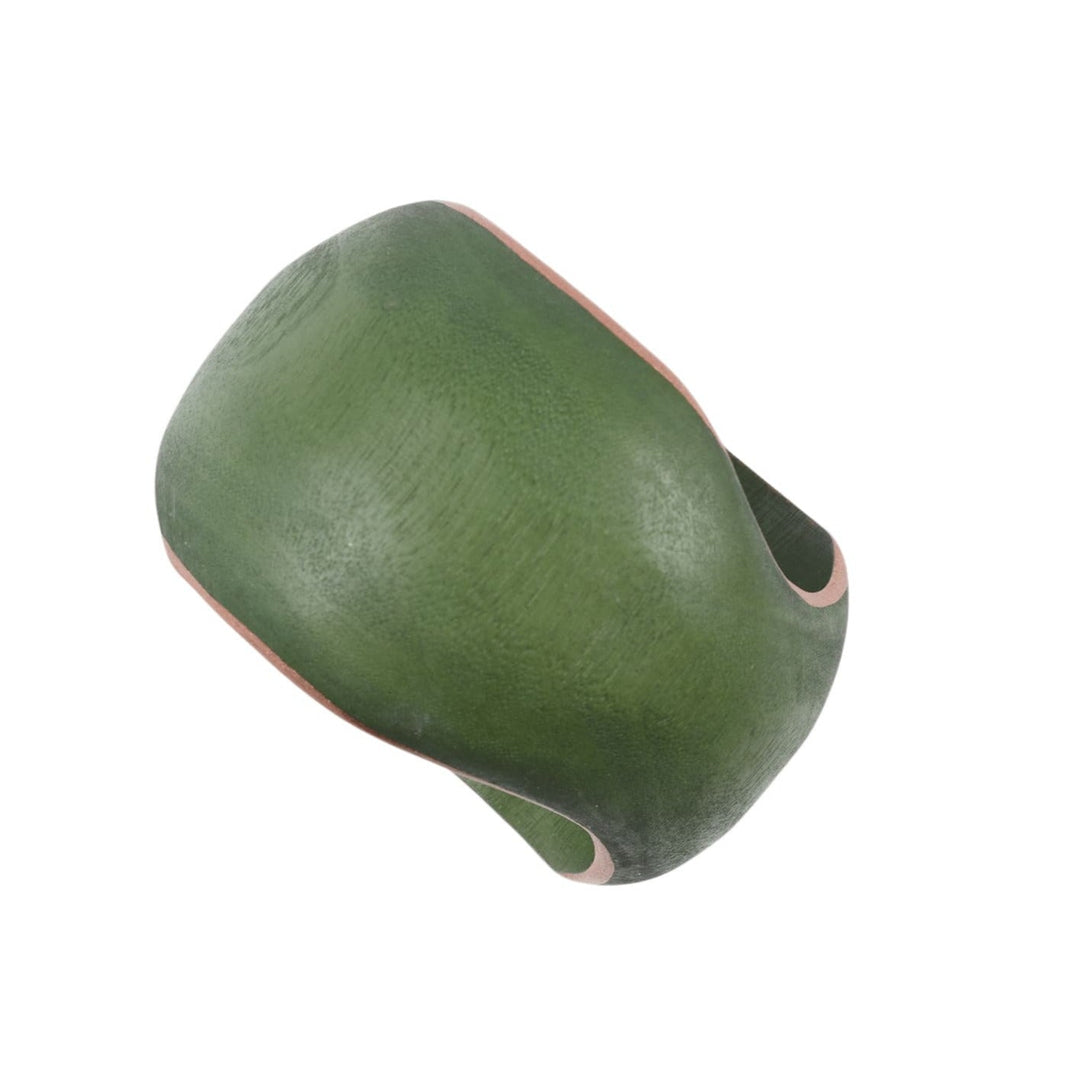 Bracciale Legno grande rigido Danubio - verde - Bijondo