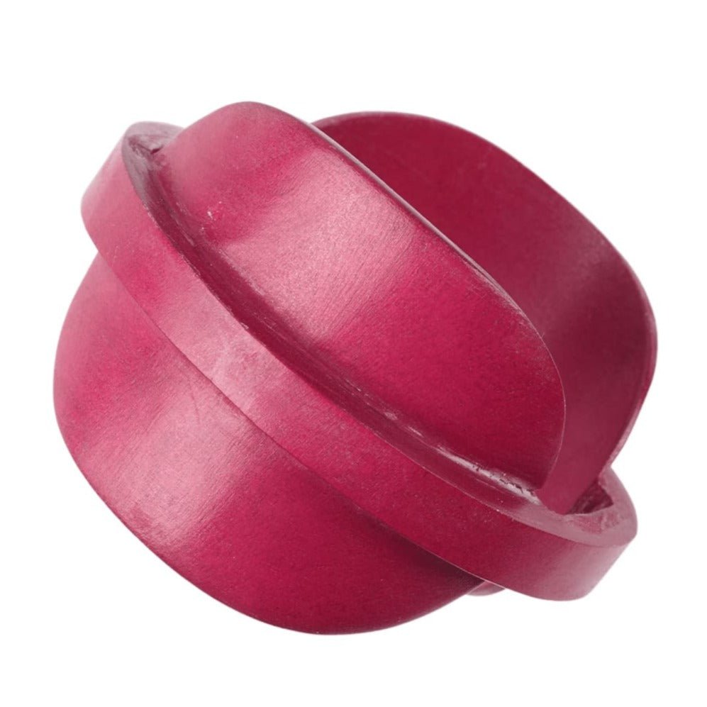 Bracciale Legno grande rigido Tamigi - fucsia - Bijondo