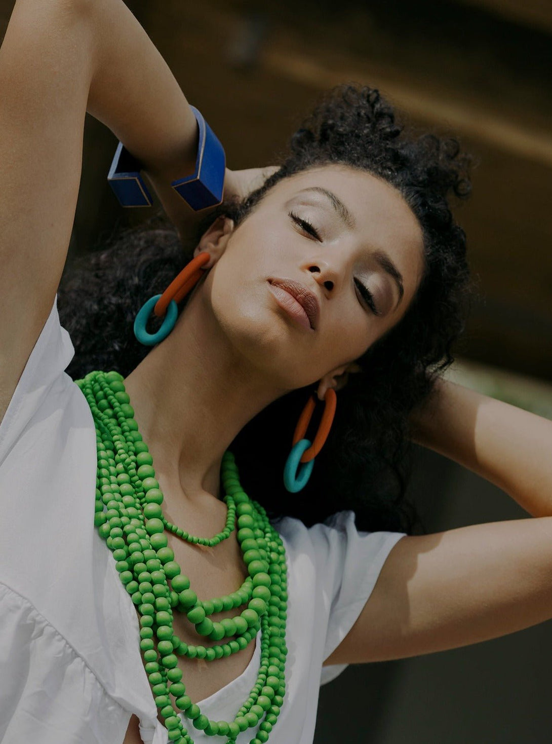 Bracciale Legno rigido design Taj Mahal - rosso - Bijondo