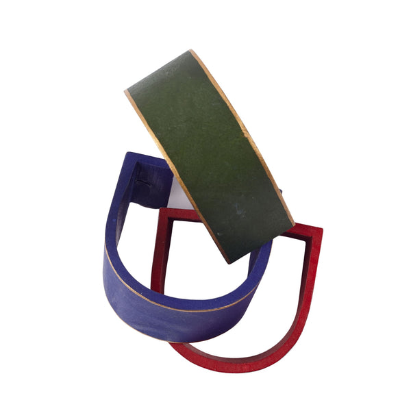 Bracciale Legno rigido design Taj Mahal - rosso - Bijondo