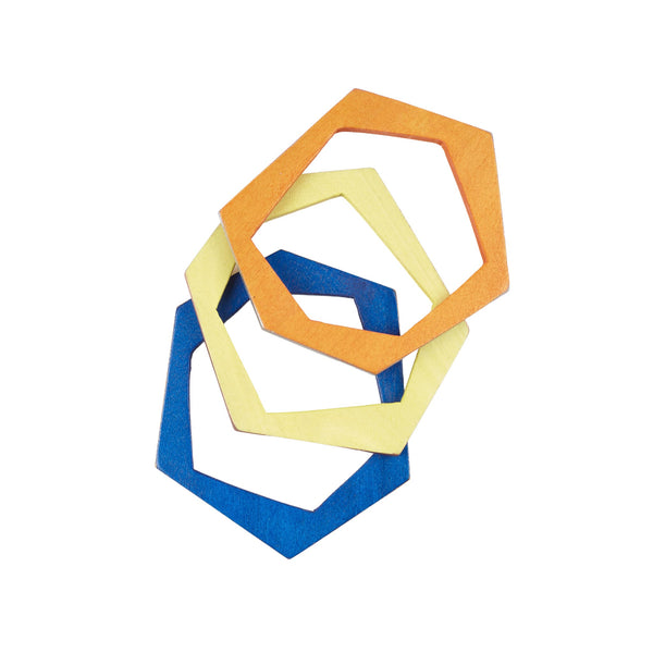 Bracciale Legno rigido minimal Alhambra - giallo - Bijondo