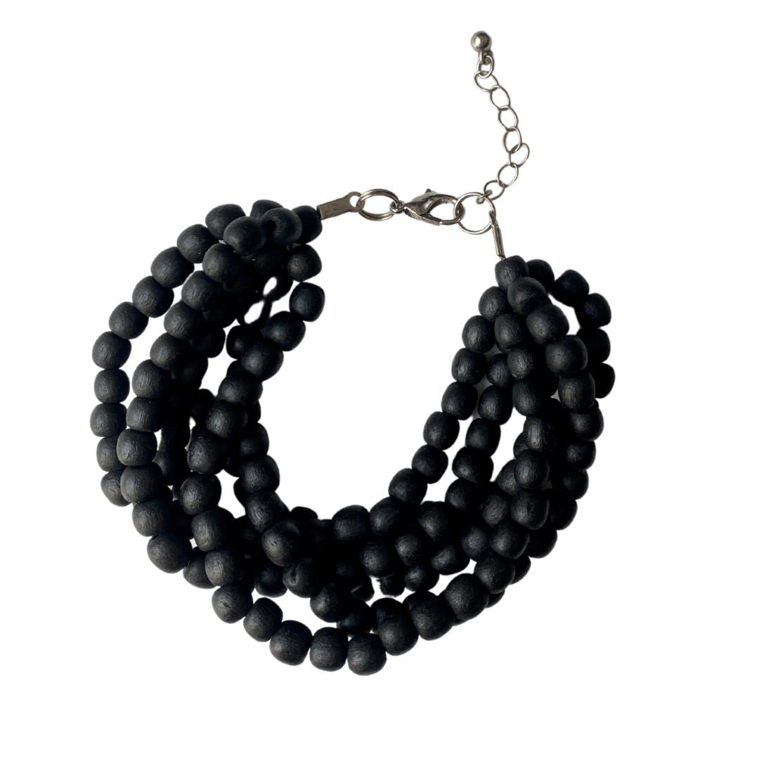 Bracciale Mali legno - nero - Bijondo