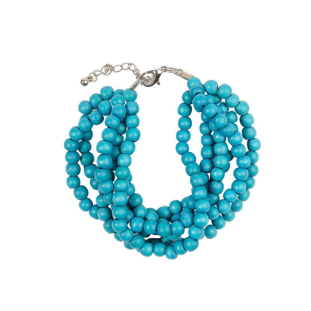 Bracciale Mali legno - turchese - Bijondo