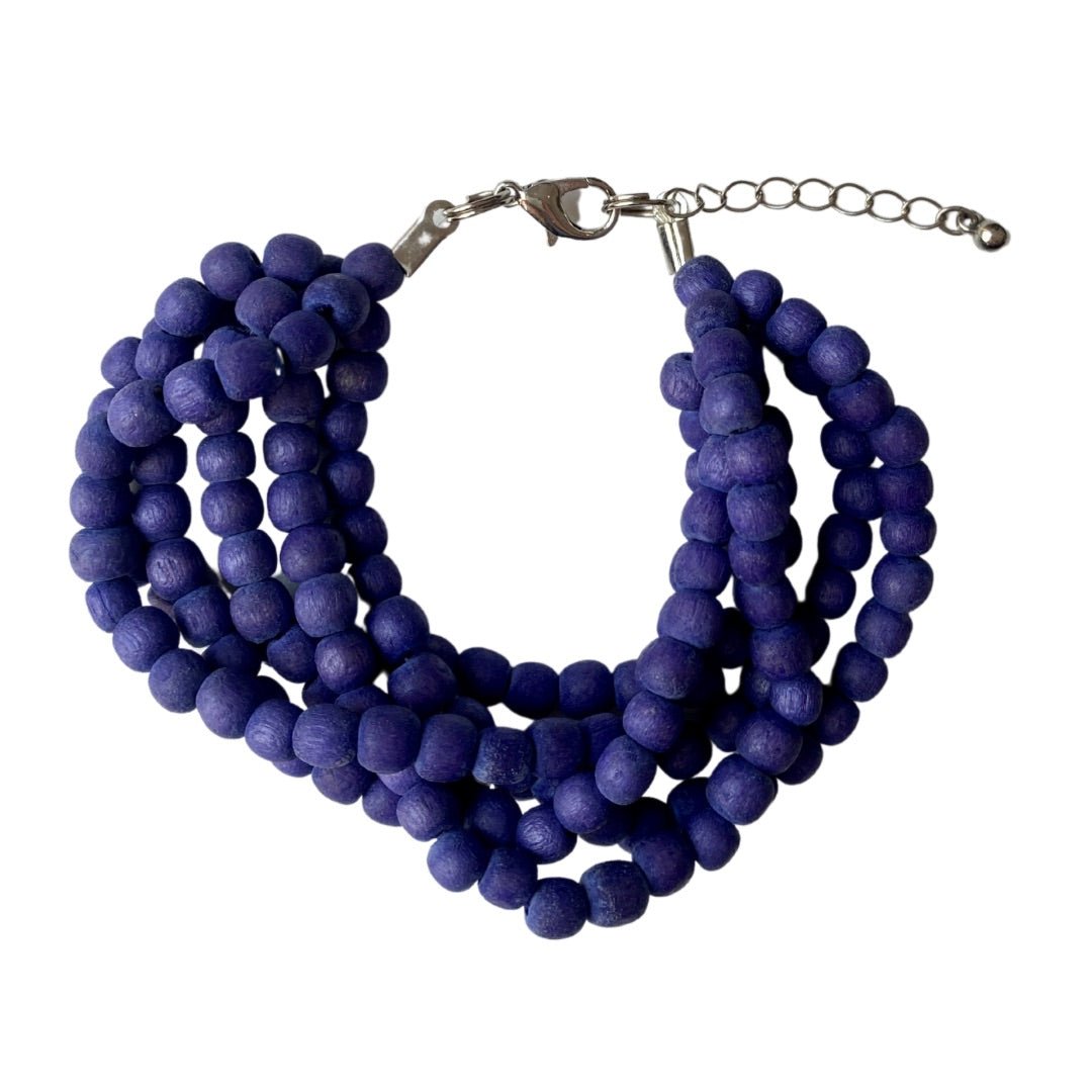 Bracciale Mali legno - viola - Bijondo