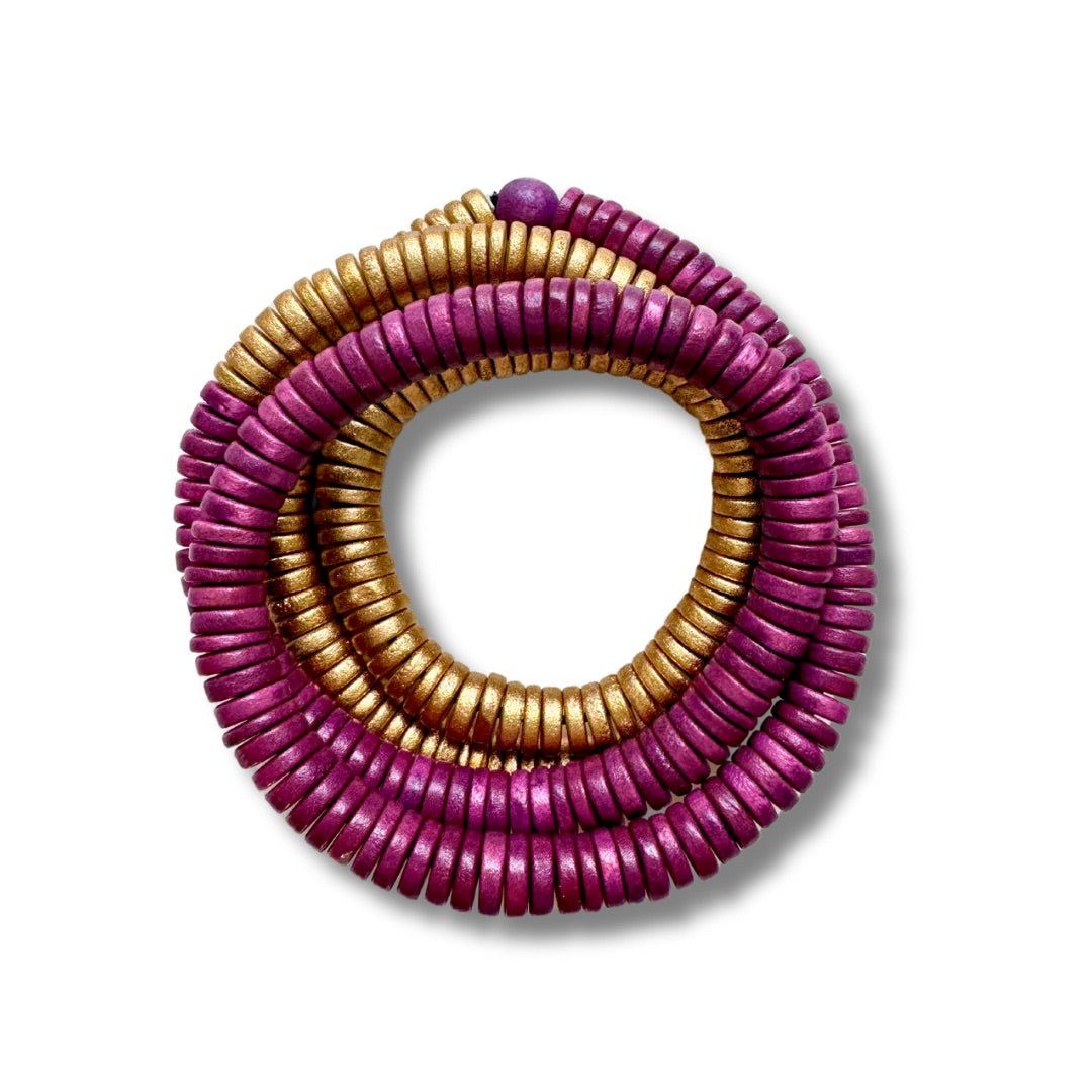 Bracciale Rory legno elastico metallic mix-bracciale-EW-malva-Bijondo