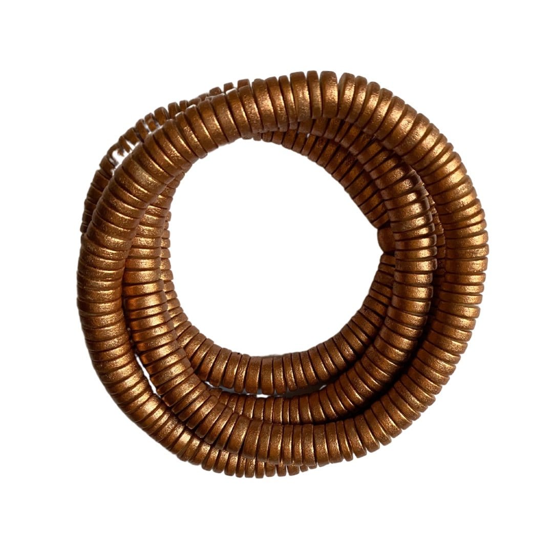 Bracciale Rory legno elastico metallic - rame - Bijondo