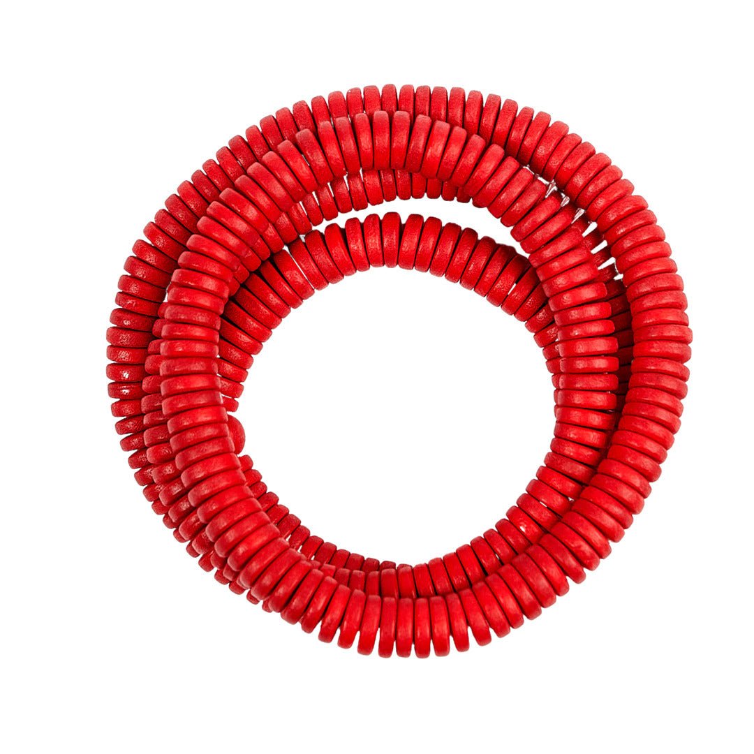Bracciale Rory legno elastico - rosso valentino - Bijondo