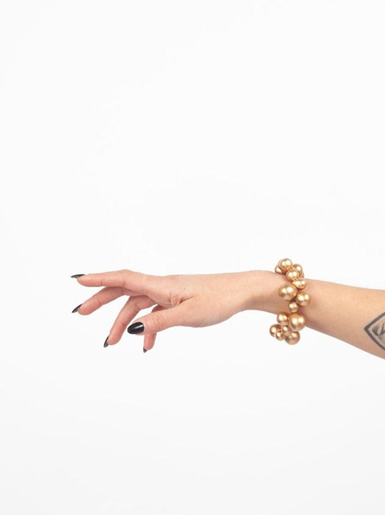 Bracciale Tibet Metallic legno-oro-Bijondo