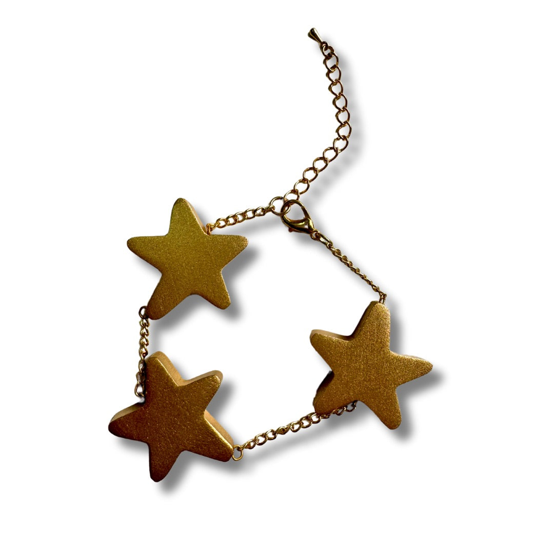 Bracciale con legno Star metallic-bracciale-Bijondo-Oro-Bijondo