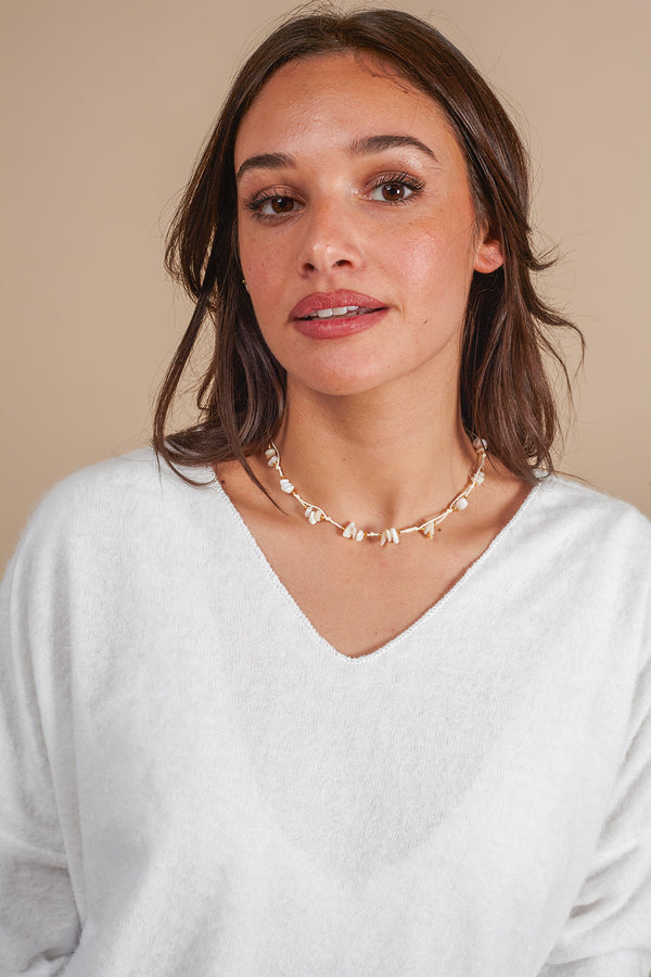 Bracciale cotone e madreperla/pietra Sally-bracciale-Bijondo-Bijondo