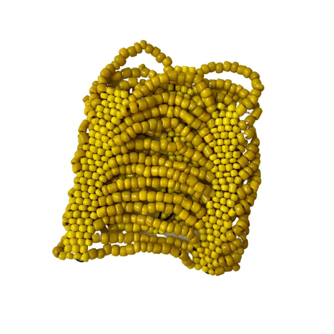 Bracciale elasticizzato perline vetro Isabella - giallo - Bijondo