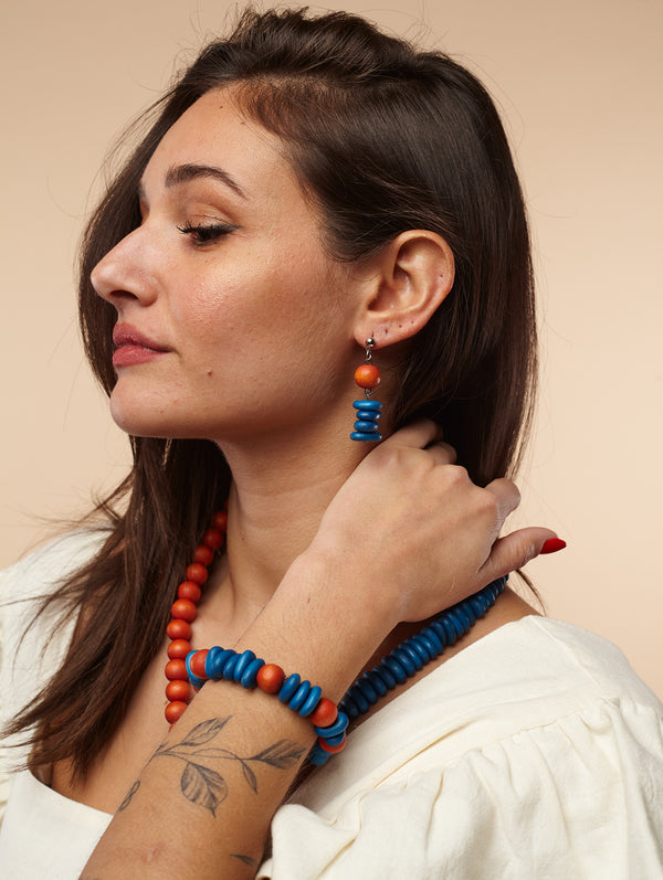 Bracciale leggero, legno Tate, statement jewelry-bracciale-EW-Tropical Citrus-Bijondo